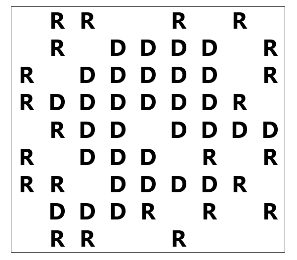 This map has 31 D’s and 23 R’s.